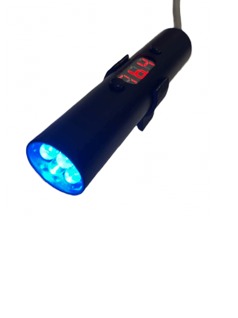 RPM Shift Light for vehicles featuring a digital tachometer and blue LED display for precise shift timing.